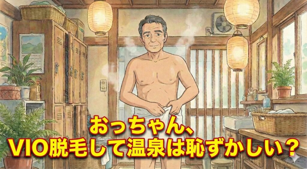 VIO脱毛後の温泉は恥ずかしい？（脱衣所のシーン）